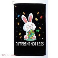 Bunny Easter Eggs Piece Autistic Different Not Less Golf Towel thumb 0