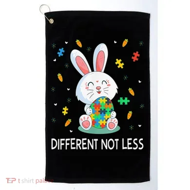 Bunny Easter Eggs Piece Autistic Different Not Less Golf Towel