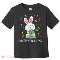 Bunny Easter Eggs Piece Autistic Different Not Less Toddler T-Shirt thumb 0