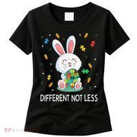 Bunny Easter Eggs Piece Autistic Different Not Less Women's T-Shirt thumb 0
