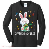 Bunny Easter Eggs Piece Autistic Different Not Less Kids Long Sleeve Shirt thumb 0