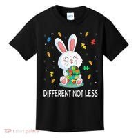 Bunny Easter Eggs Piece Autistic Different Not Less Kids T-Shirt thumb 0