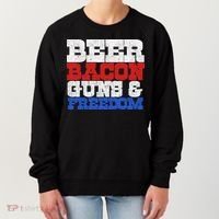 Beer Bacon Guns And Freedom Women's Sweatshirt thumb 0