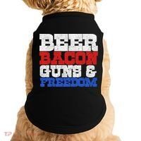 Beer Bacon Guns And Freedom Doggie Tank thumb 0