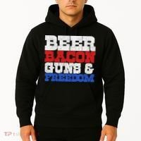 Beer Bacon Guns And Freedom Hoodie thumb 2