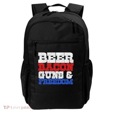 Beer Bacon Guns And Freedom Backpack
