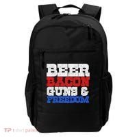 Beer Bacon Guns And Freedom Backpack thumb 0