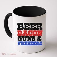 Beer Bacon Guns And Freedom Coffee Mug thumb 0