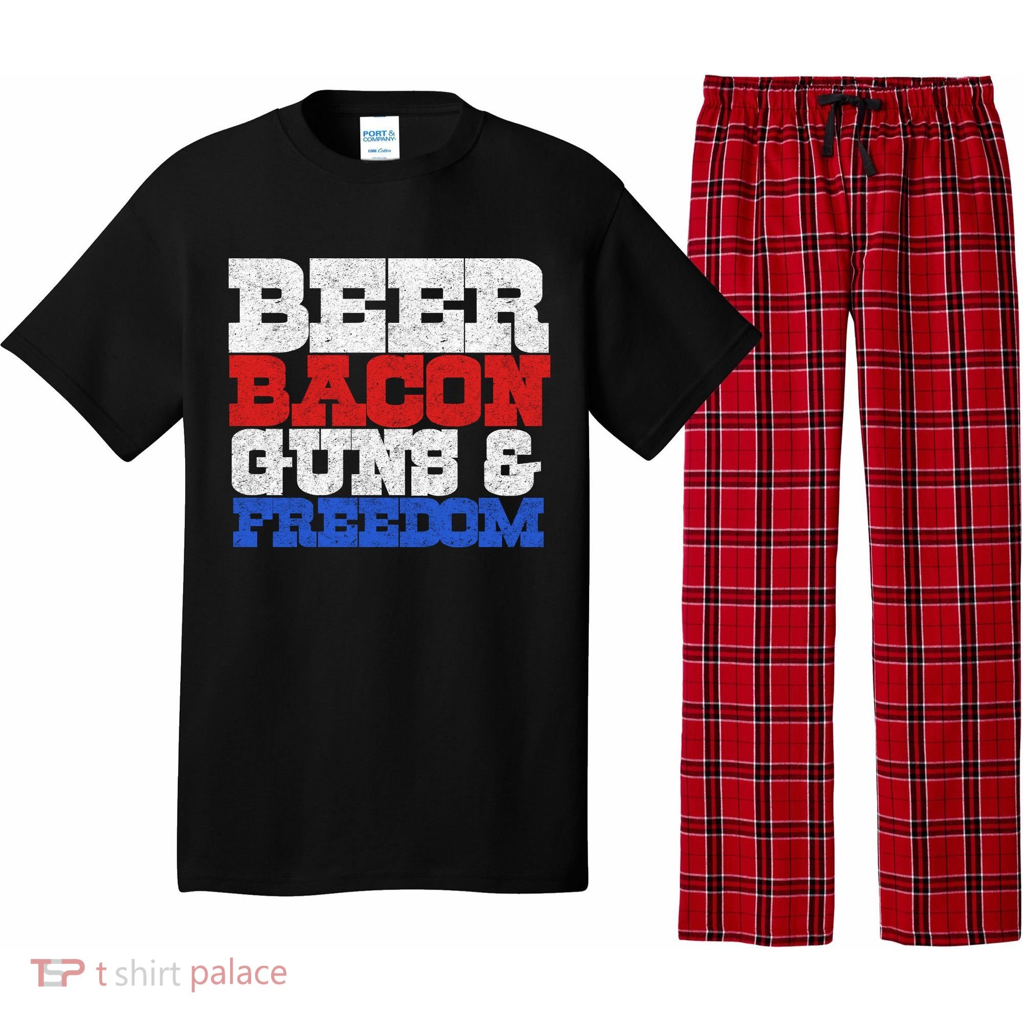 Beer Bacon Guns And Freedom Pajama Set