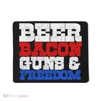 Beer Bacon Guns And Freedom Mousepad thumb 0