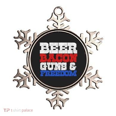 Beer Bacon Guns And Freedom Ornament