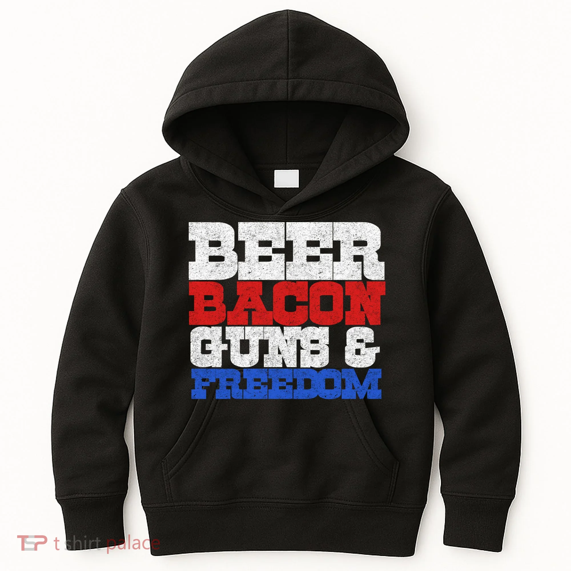 Beer Bacon Guns And Freedom Kids Hoodie