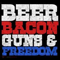Beer Bacon Guns And Freedom Kids Hoodie thumb 5