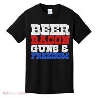 Beer Bacon Guns And Freedom Kids T-Shirt thumb 0