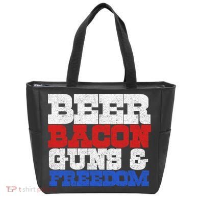 Beer Bacon Guns And Freedom Tote Bag
