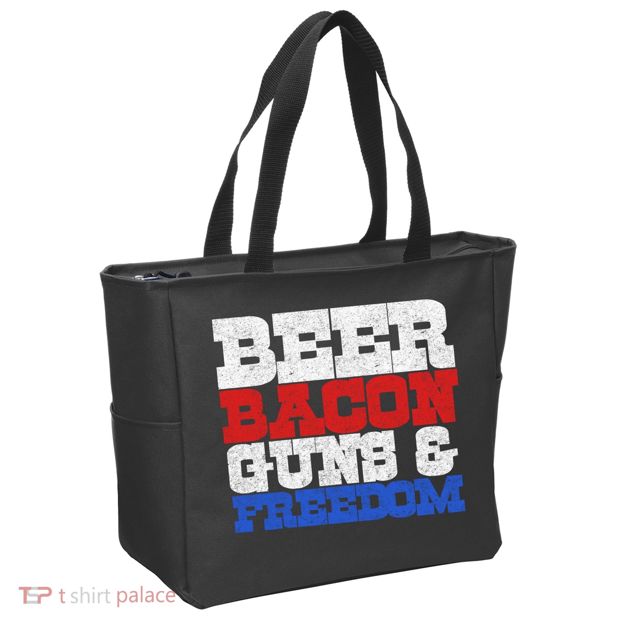 Beer Bacon Guns And Freedom Tote Bag