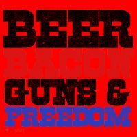 Beer Bacon Guns And Freedom Santa Hat thumb 1