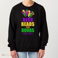 Beer Beads and Boobs Mardi Gras New Orleans Women's Sweatshirt thumb 0