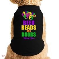 Beer Beads and Boobs Mardi Gras New Orleans Doggie Tank thumb 0
