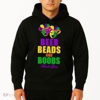 Beer Beads and Boobs Mardi Gras New Orleans Hoodie thumb 2
