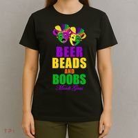 Beer Beads and Boobs Mardi Gras New Orleans T-Shirt thumb 4