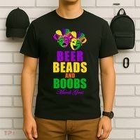 Beer Beads and Boobs Mardi Gras New Orleans T-Shirt thumb 6