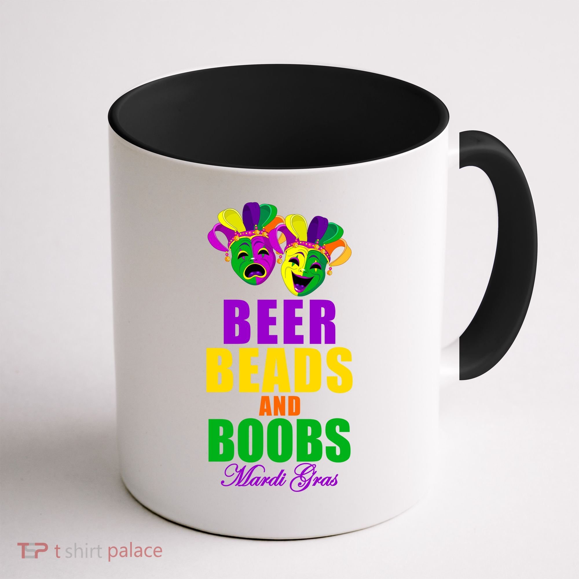 Beer Beads and Boobs Mardi Gras New Orleans Coffee Mug