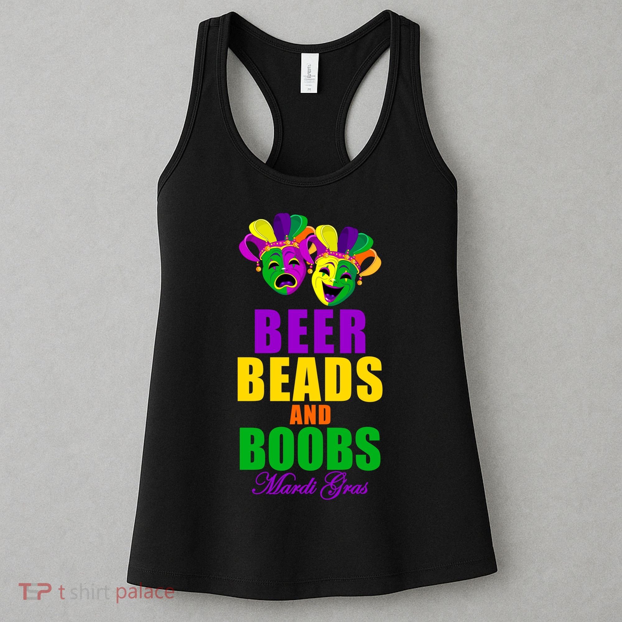 Beer Beads and Boobs Mardi Gras New Orleans Women's Tank Top