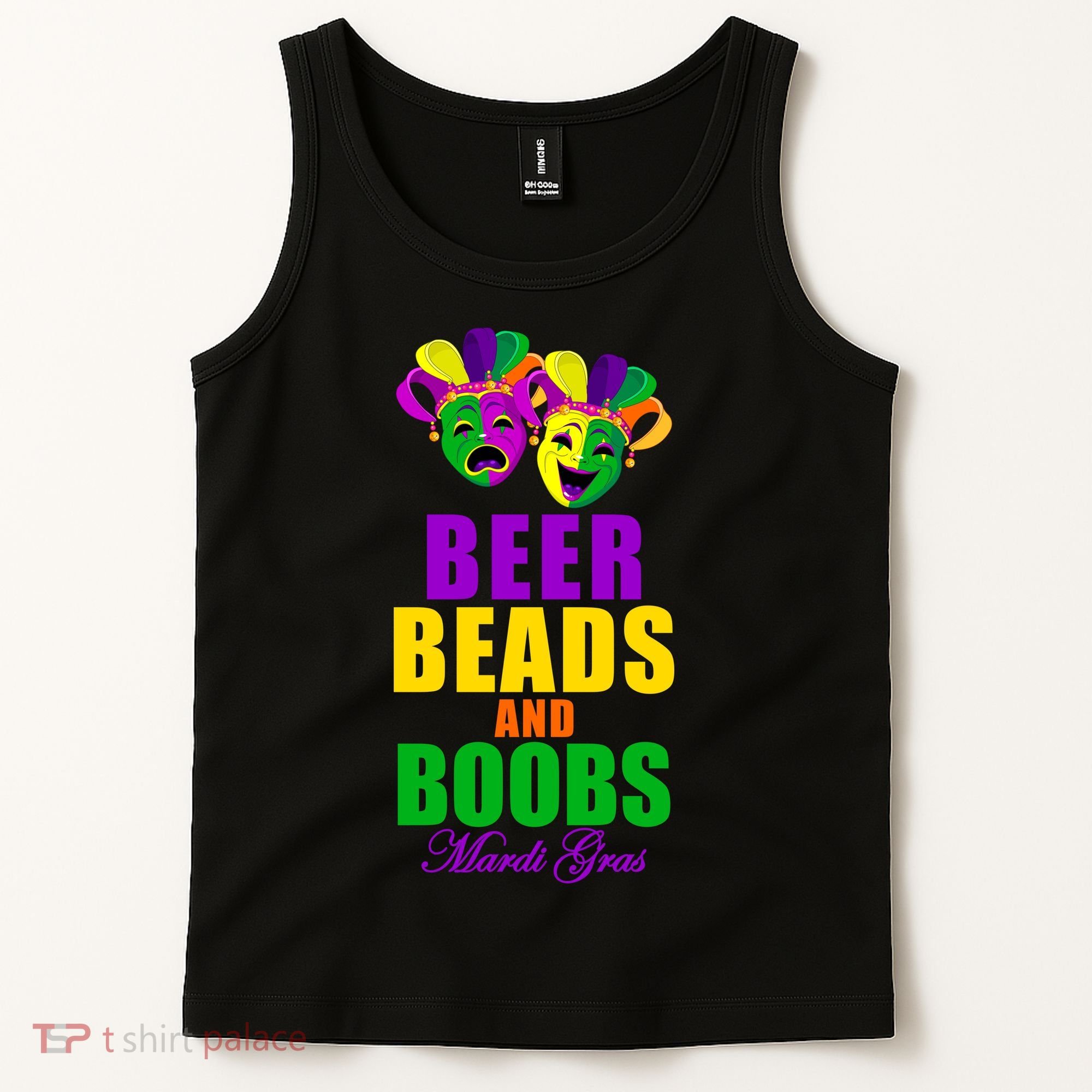 Beer Beads and Boobs Mardi Gras New Orleans Tank Top