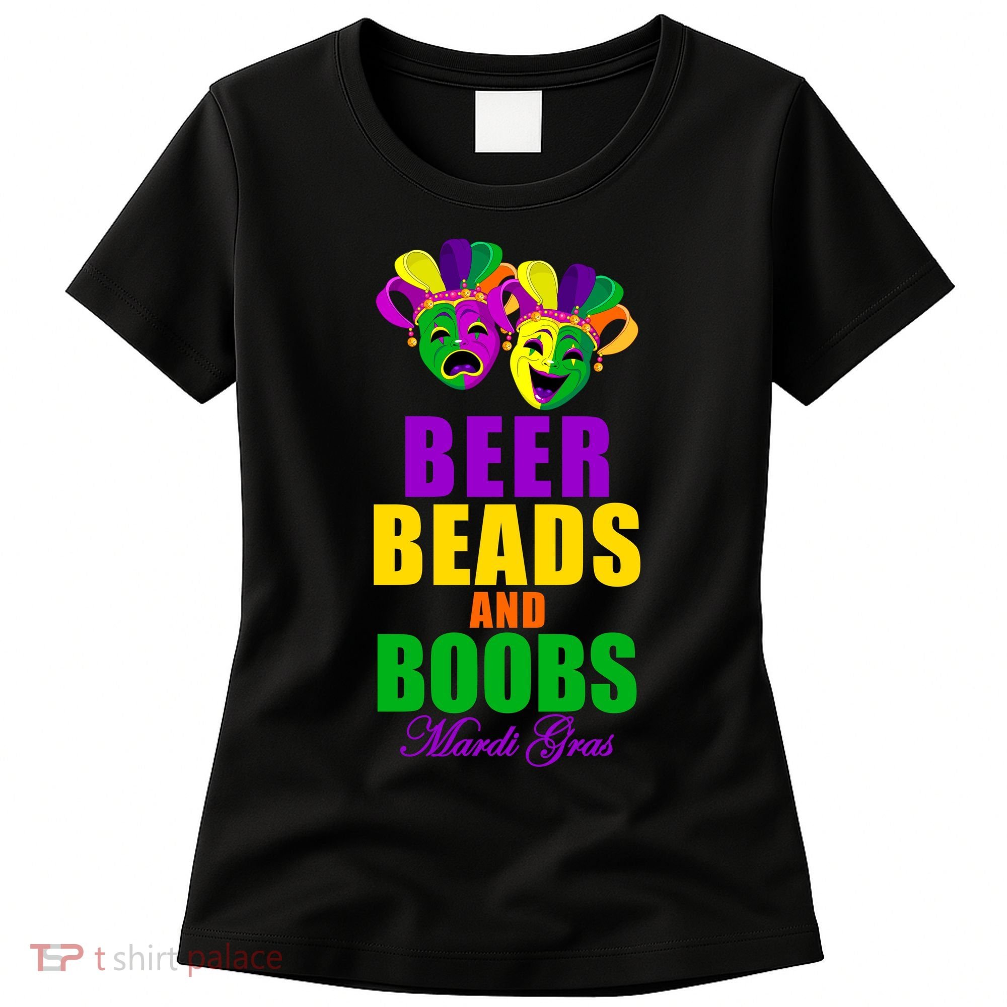 Beer Beads and Boobs Mardi Gras New Orleans Women's T-Shirt