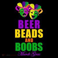 Beer Beads and Boobs Mardi Gras New Orleans Women's T-Shirt thumb 6