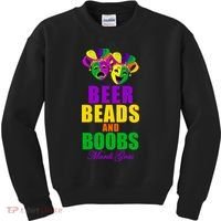 Beer Beads and Boobs Mardi Gras New Orleans Kids Sweatshirt thumb 0