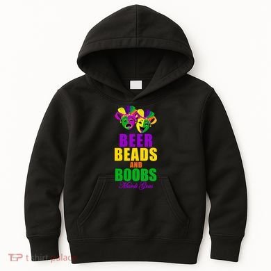 Beer Beads and Boobs Mardi Gras New Orleans Kids Hoodie