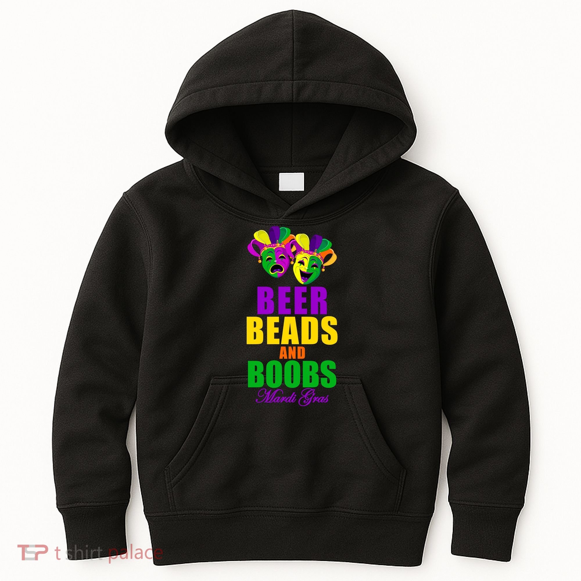 Beer Beads and Boobs Mardi Gras New Orleans Kids Hoodie