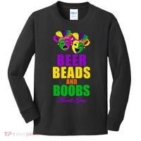 Beer Beads and Boobs Mardi Gras New Orleans Kids Long Sleeve Shirt thumb 0