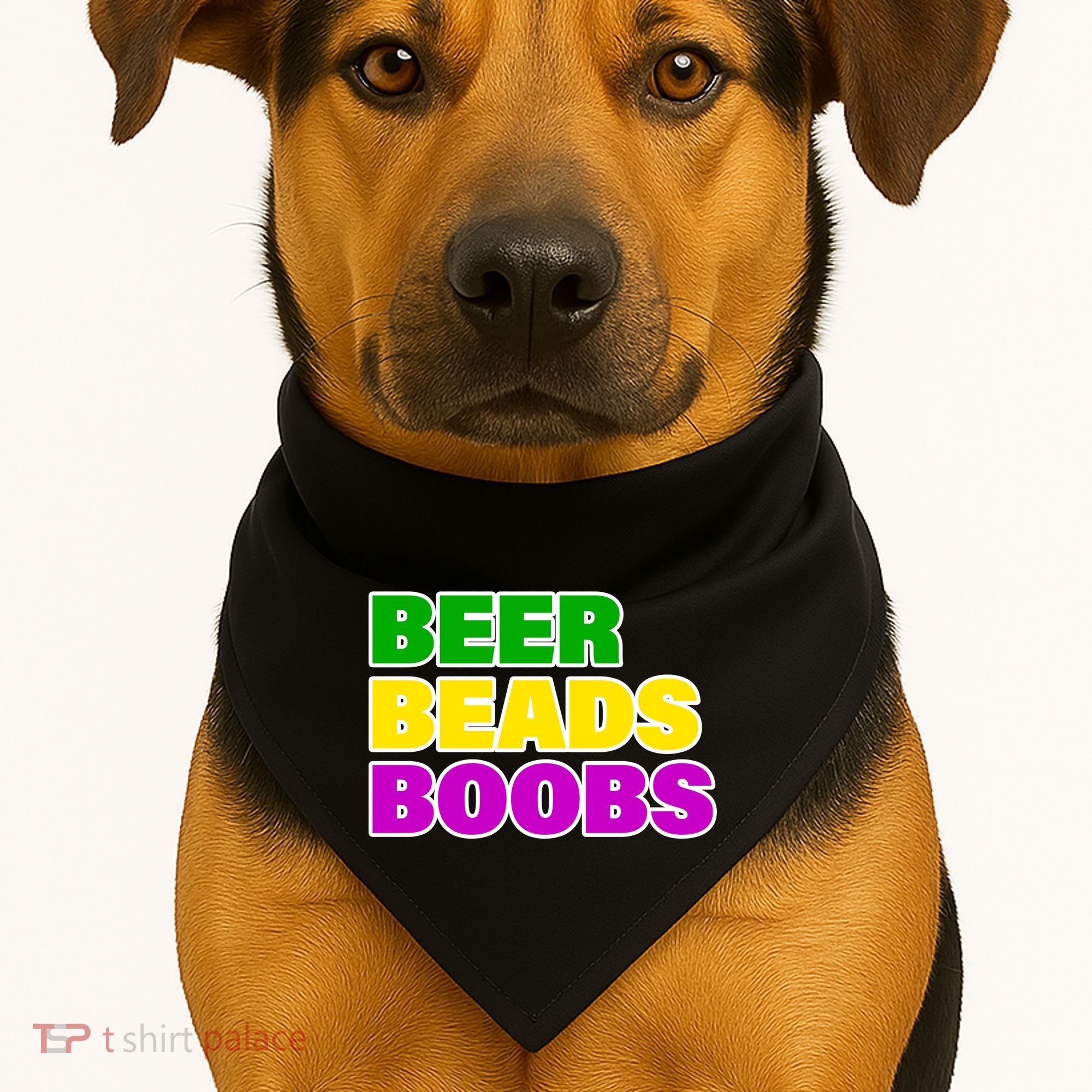 Beer Beads Boobs USA-Made Doggie Bandana