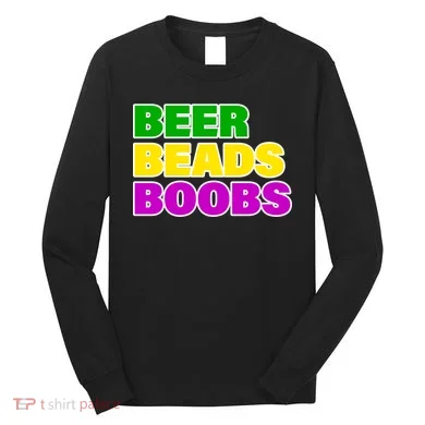 Beer Beads Boobs Long Sleeve Shirt