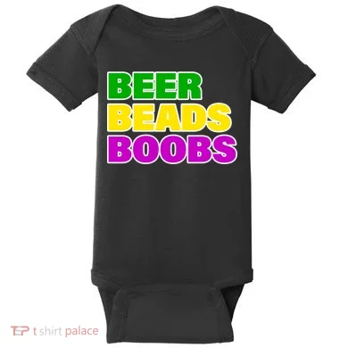 Beer Beads Boobs Baby Bodysuit