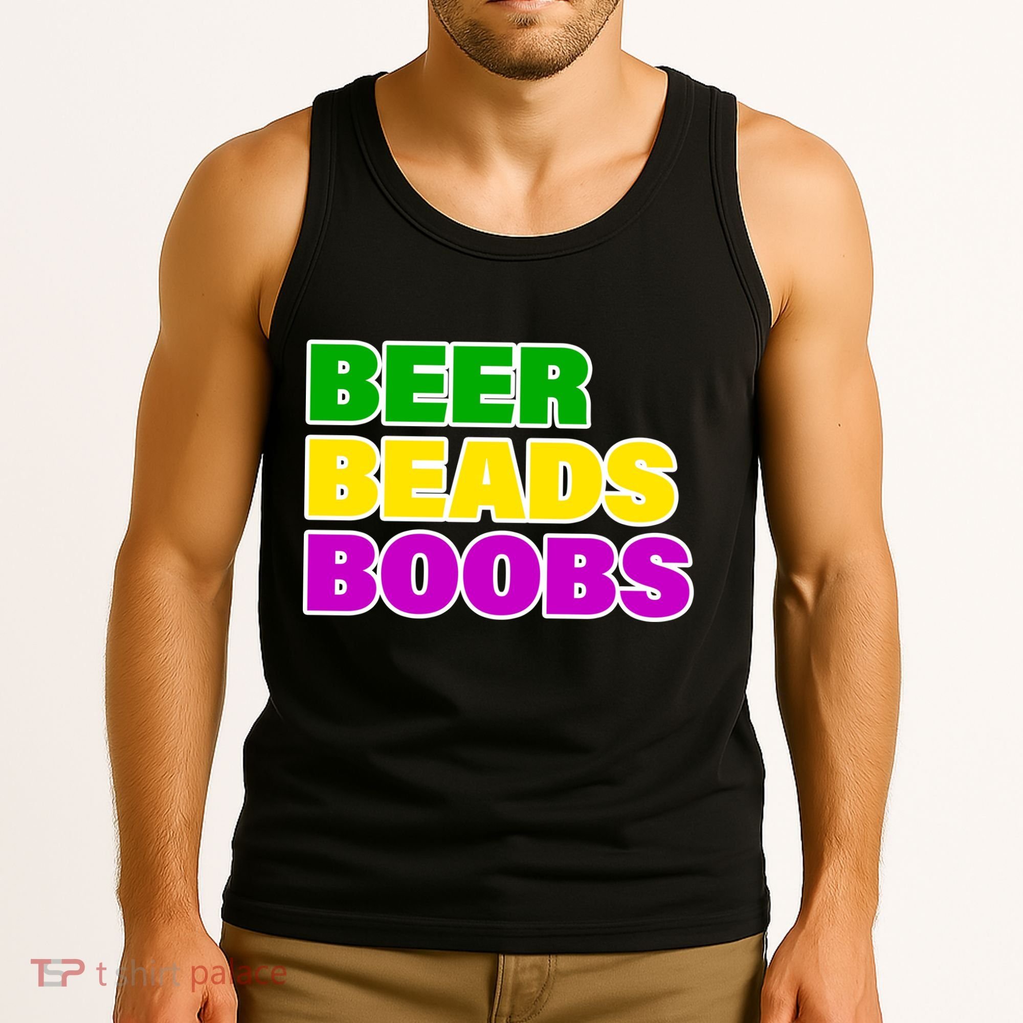 Beer Beads Boobs Tank Top
