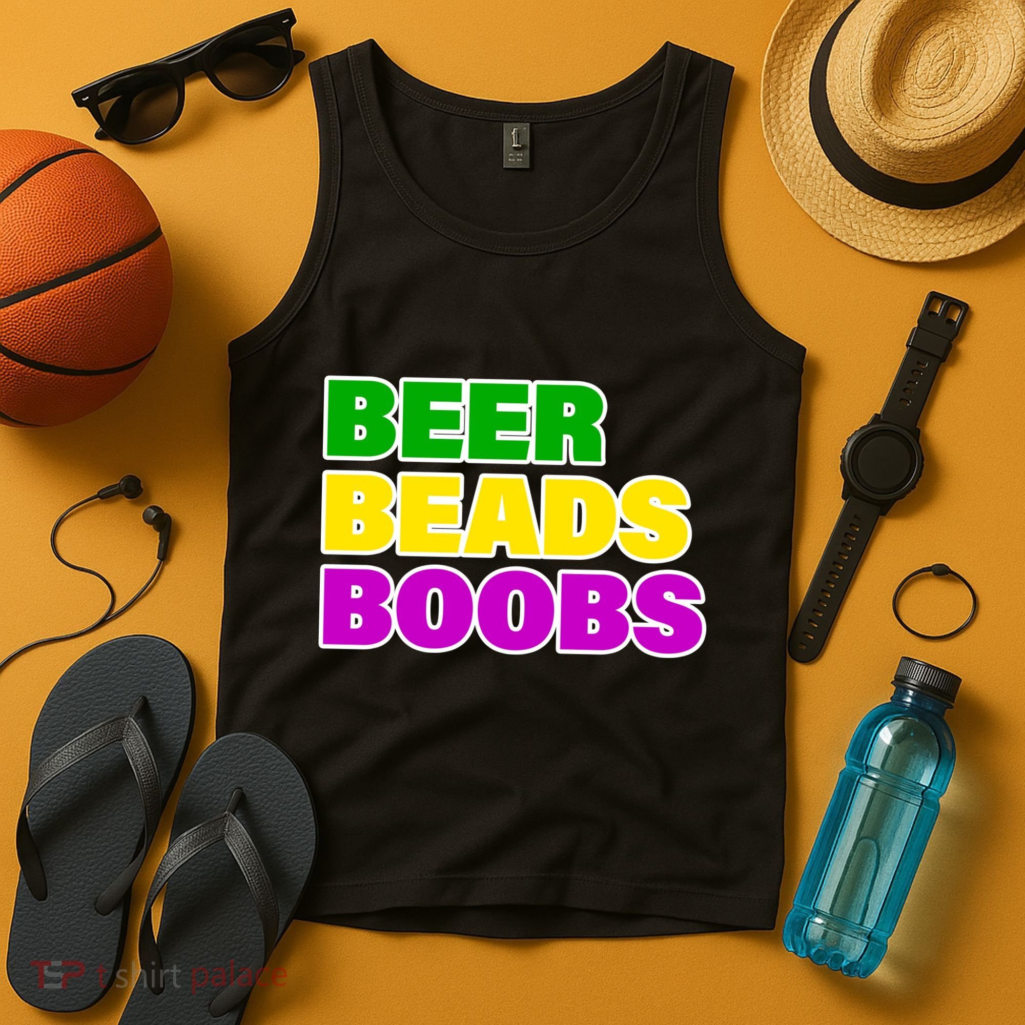 Beer Beads Boobs Tank Top