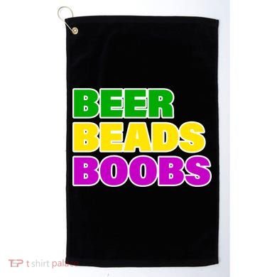Beer Beads Boobs Golf Towel