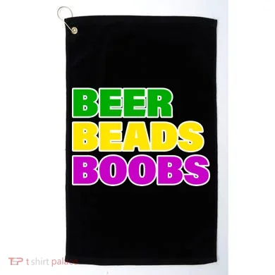 Beer Beads Boobs Golf Towel