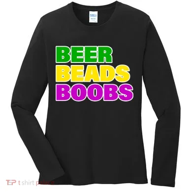 Beer Beads Boobs Women's Long Sleeve Shirt