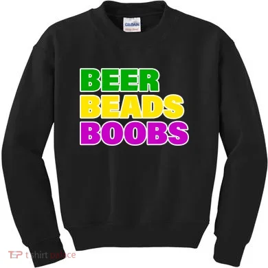 Beer Beads Boobs Kids Sweatshirt