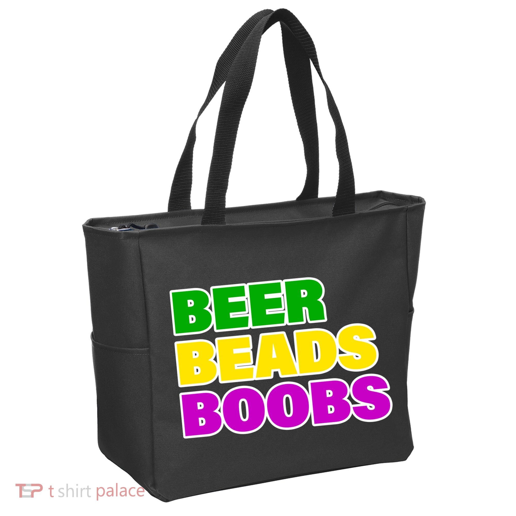 Beer Beads Boobs Tote Bag