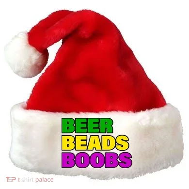 Beer Beads Boobs Santa Hat
