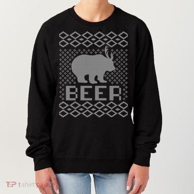 Beer Deer Hunting Ugly Christmas Women's Sweatshirt