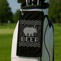 Beer Deer Hunting Ugly Christmas Golf Towel thumb 2