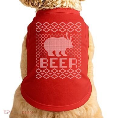 Beer Deer Hunting Ugly Christmas Doggie Tank