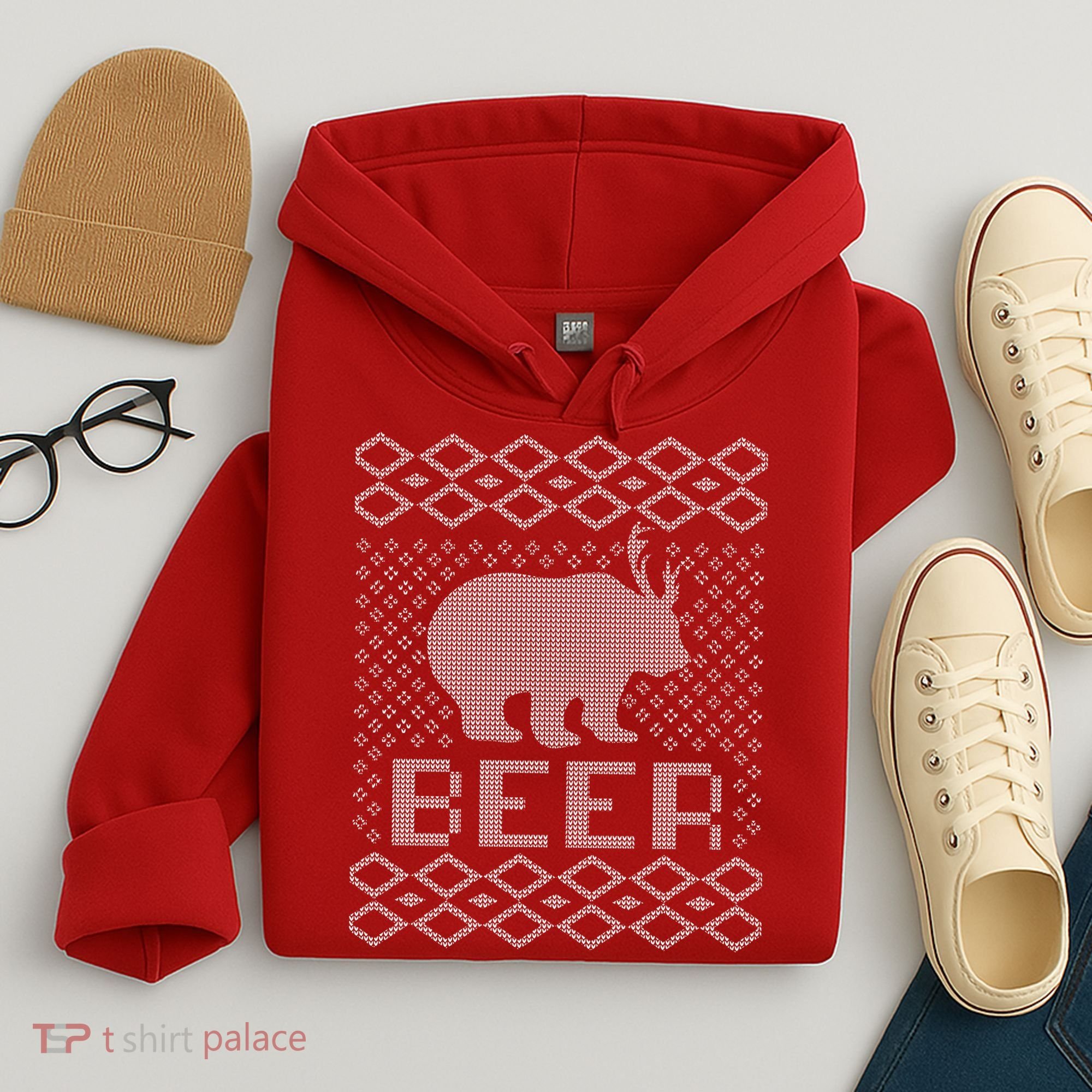 Beer Deer Hunting Ugly Christmas Hoodie